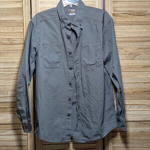 Ridgecut Toughwear  Gray Button-Up Shirt Size Med